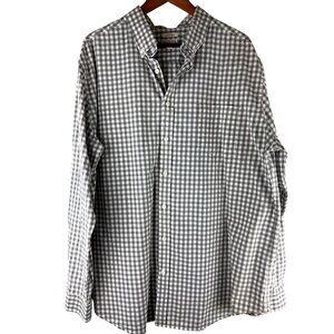 VTG PLUS Merona Classic Fit Long Sleeve Gigham Button Down, Men's Size XXL
